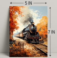 Autumn Journey By Train Poster