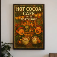 Hot Cocoa Café At The North Pole Poster