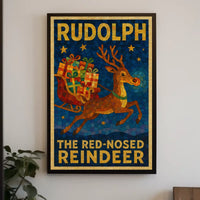 Rudolph Reindeer Poster