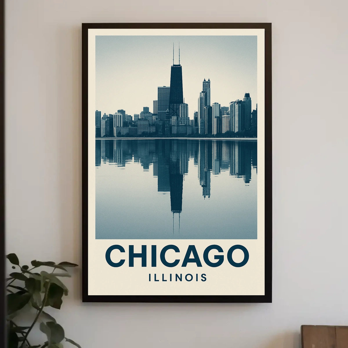 Chicago Skyline Reflection Poster