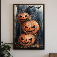 Haunted Halloween Pumpkins Poster