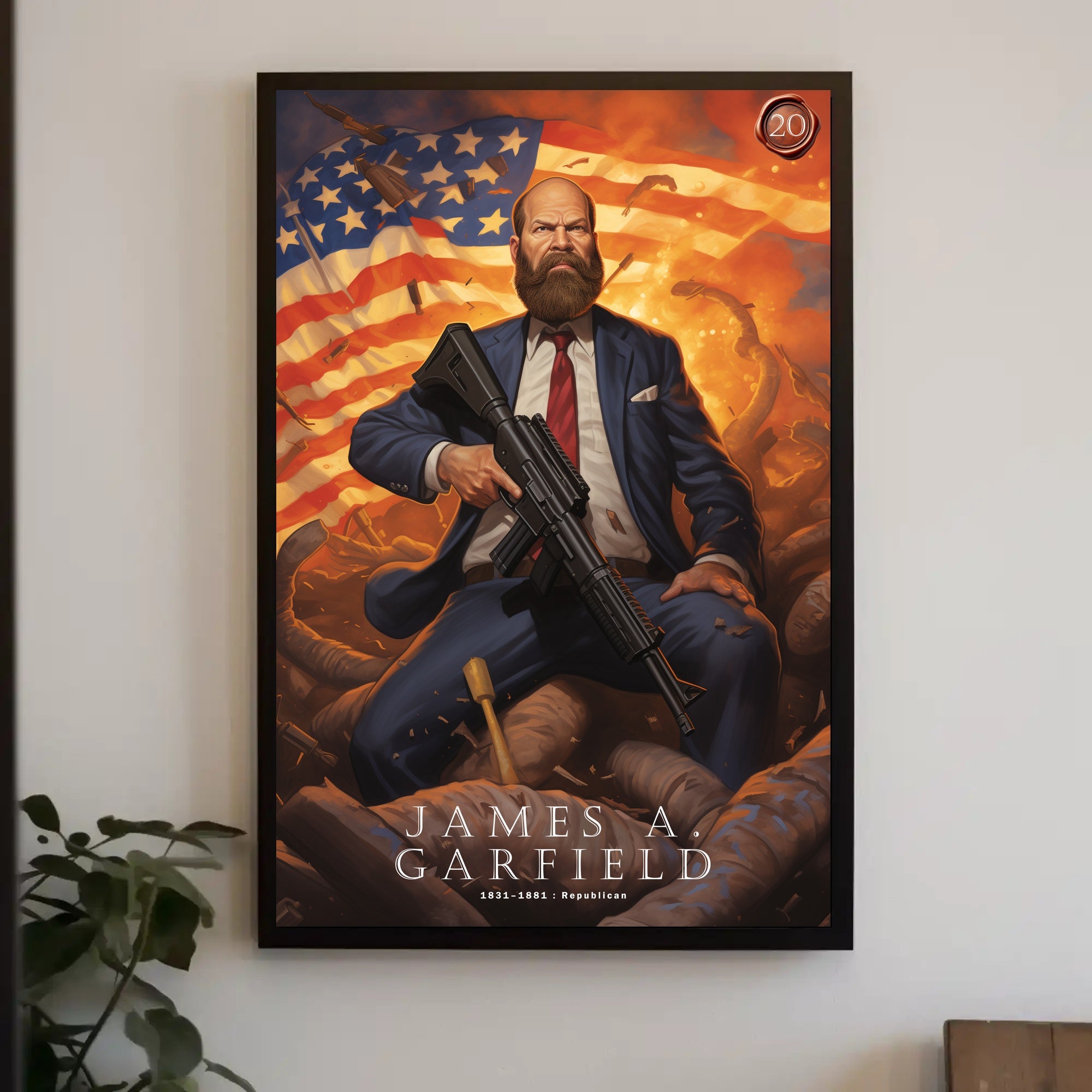 James A. Garfield: A Bold Depiction Poster