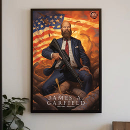 James A. Garfield: A Bold Depiction Poster