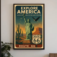 Explore America Route 66 Poster