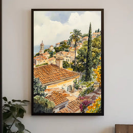 Monaco Princes Palace Old Town View Poster