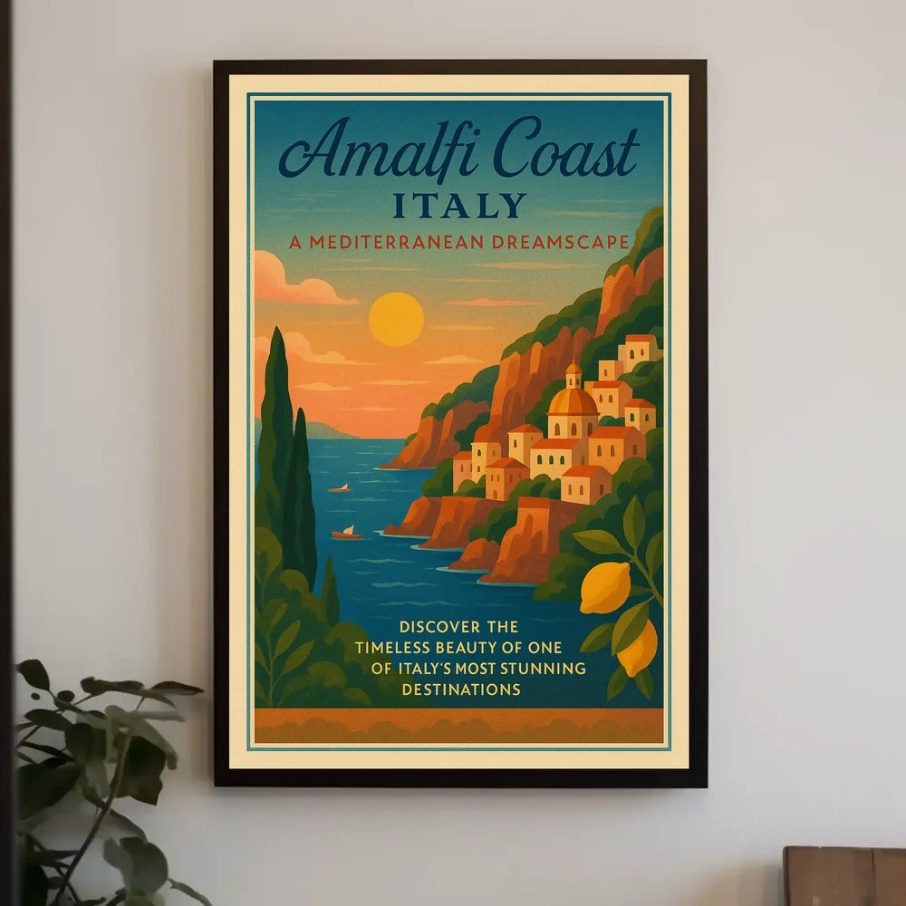Timeless Mediterranean Dreamscape Italy Travel Poster