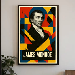 James Monroe 5th President of the United States Abstract Pop Poster