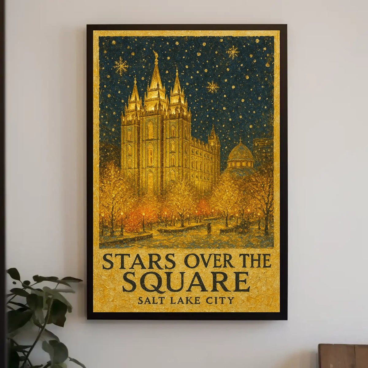 Stars Over The Square Salt Lake City Poster