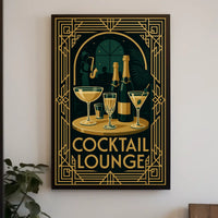 Art Deco Cocktail Lounge Poster