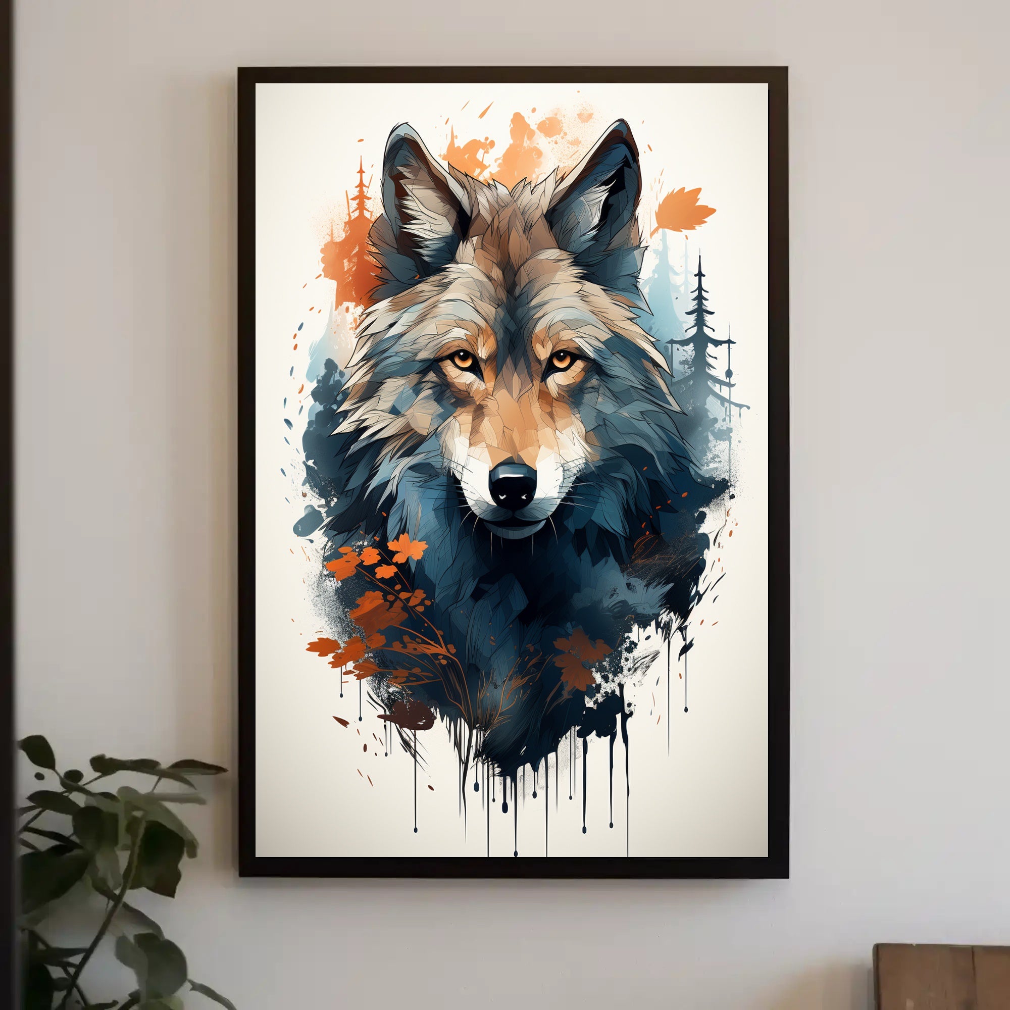 Majestic Wolf Art Poster PosterGoat