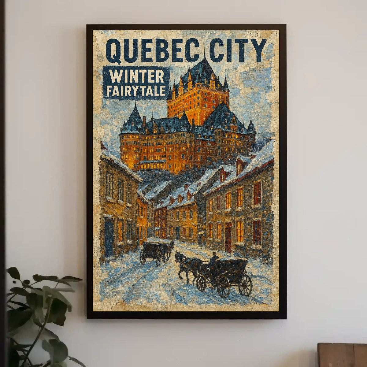 Quebec City Winter Fairytale Poster