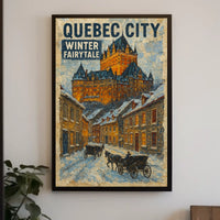 Quebec City Winter Fairytale Poster