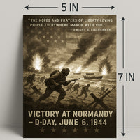Dwight D. Eisenhower Quote DDay Victory Poster PosterGoat