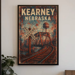 Kearney Railroad Nostalgia Vintage Americana Poster