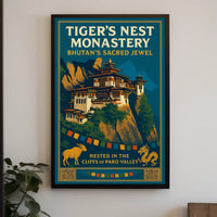 Tigers Nest Monastery Bhutans Sacred Jewel Poster