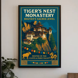 Tigers Nest Monastery Bhutans Sacred Jewel Poster