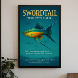 Swordtail Fresh Water Marvel Poster
