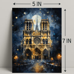 Gothic Splendor Notre-Dame At Night Poster