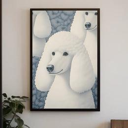 Poodle Poster Whimsical Portrait Art Print