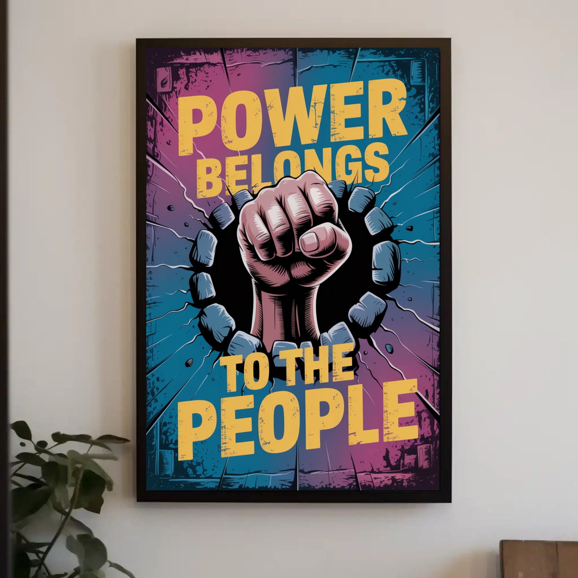Powerful Fist of Resistance Political or Propaganda Poster