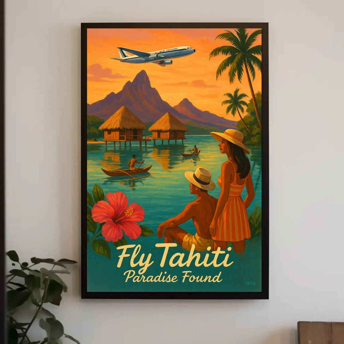 Fly Tahiti Paradise Found Poster