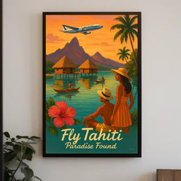 Fly Tahiti Paradise Found Poster