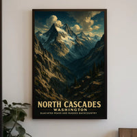 North Cascades Glaciated Peaks And Poster