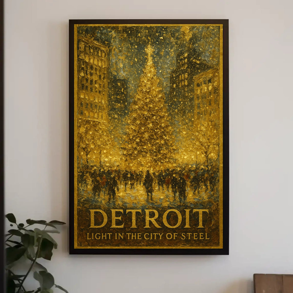 Detroit Light In The City Of Steel Poster