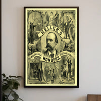 Heller's Wonders Vintage Magic Illusion Cultural Heritage Poster