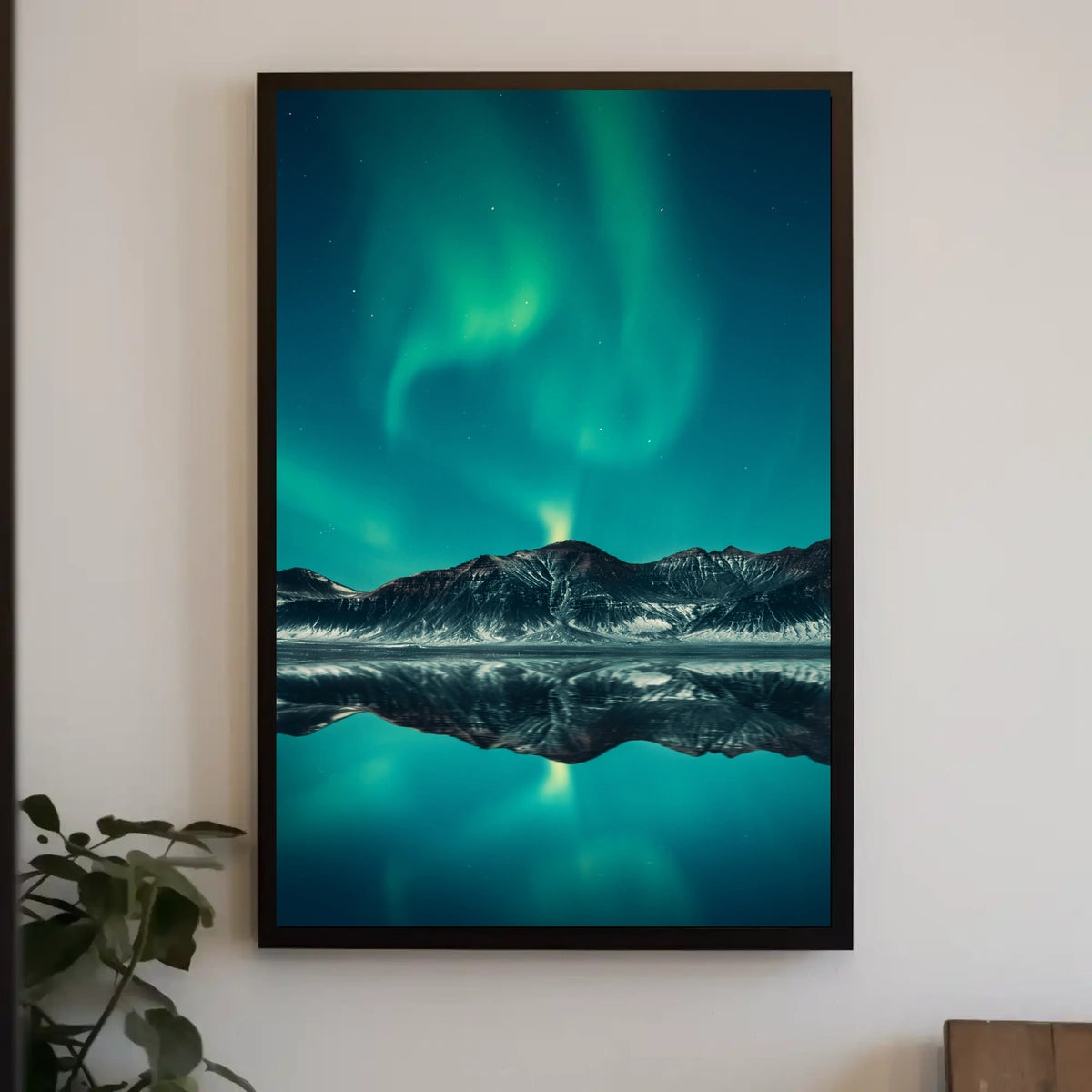 Aurora Borealis Over Mountain Range National Park Poster