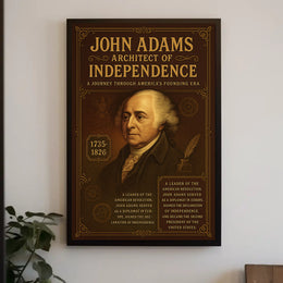 John Adams Historical Vintage Presidential Poster