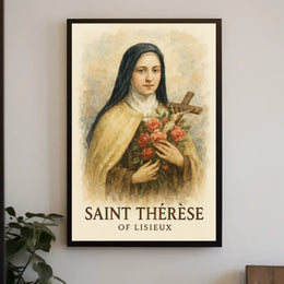 Saint Thérèse Of Lisieux Catholic Saint Portrait For Wall Art Poster