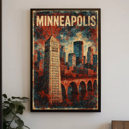 Minneapolis Skyline Art Poster