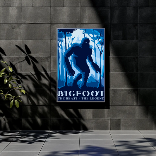 Vintage Poster Bigfoot Forest Mystery