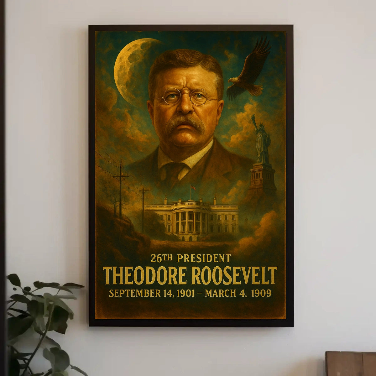 Theodore Roosevelt Neoclassical Realism Patriotic Poster