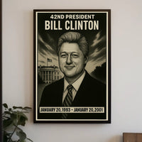 Bill Clinton 42Nd President Poster