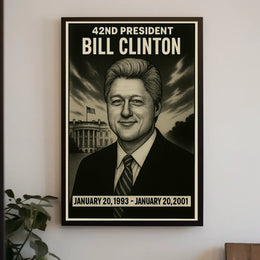 Bill Clinton 42Nd President Poster