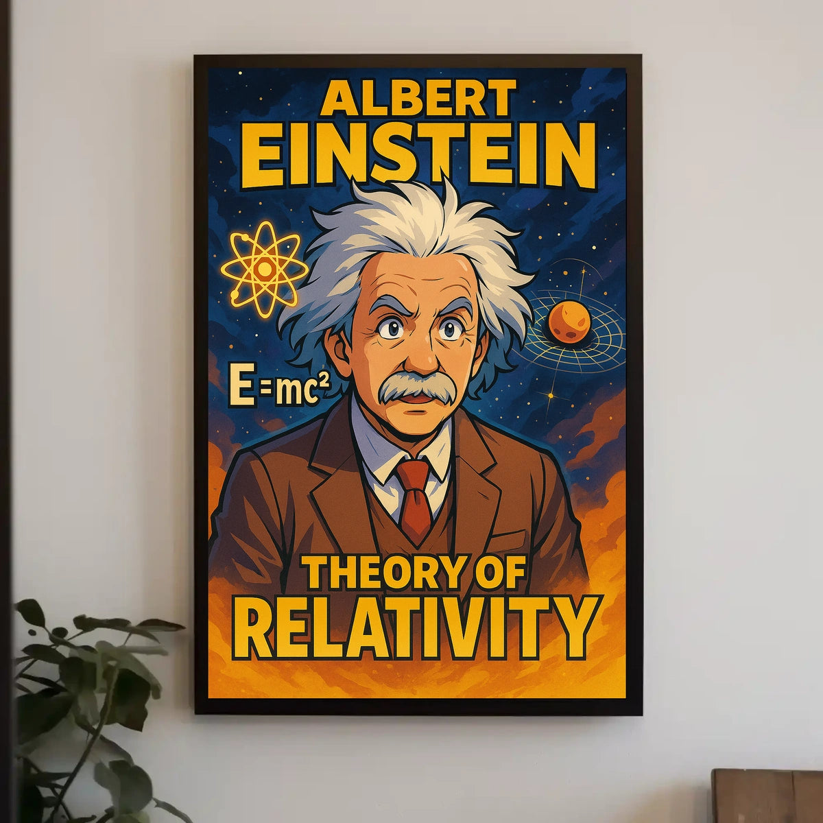Albert Einstein Relativity Timeless Vintage Science Wall Art Inspiring Intellectual Decor Poster