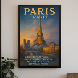 Parisian Romance: Vintage Eiffel Tower Art Print