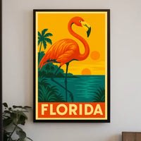 Florida Flamingo Poster