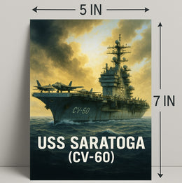 USS Saratoga (CV-60) Poster PosterGoat