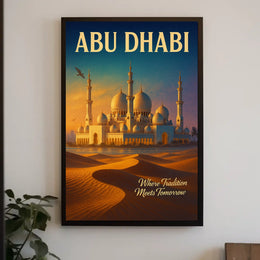 Abu Dhabi Where Tradition Meets Poster