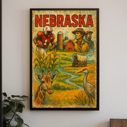 Nebraska A Journey Through Heritage Poster