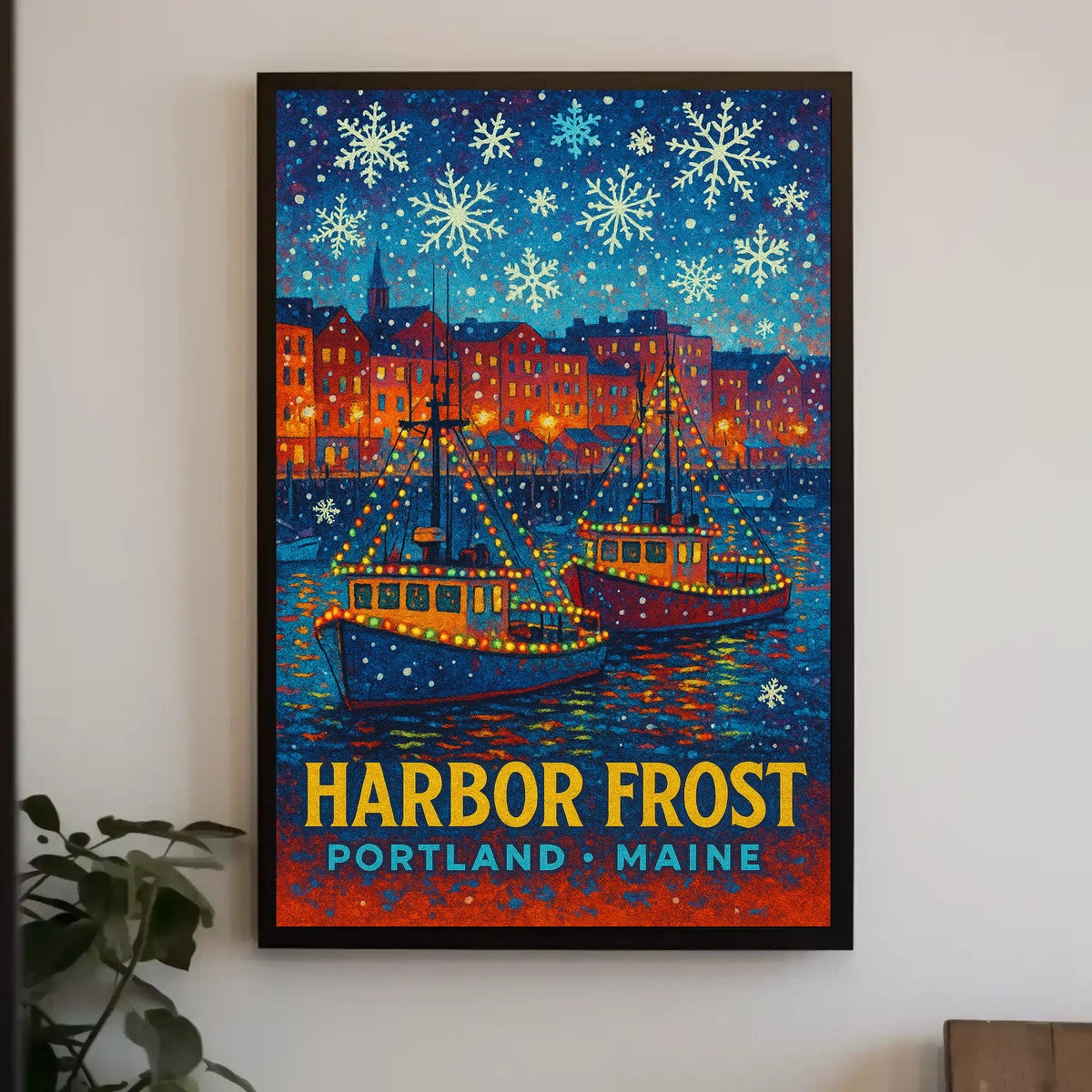 Harbor Frost in Portland, Maine Poster
