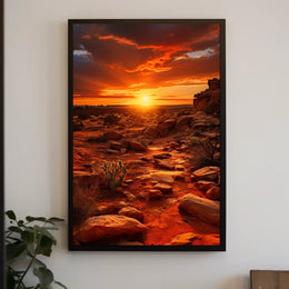 Desert Sunset Serenity Poster