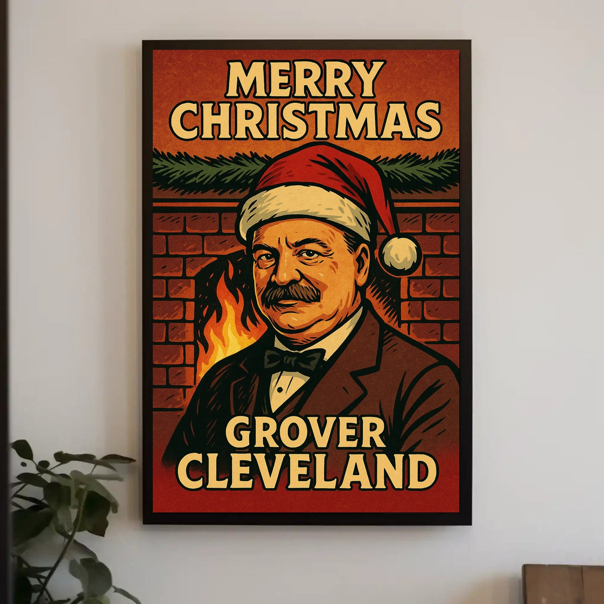 Grover Cleveland Christmas Cheer Poster