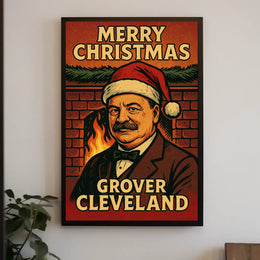 Grover Cleveland Christmas Cheer Poster