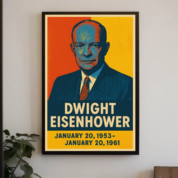 Eisenhower Vintage Pop Art Patriot History Poster