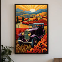 Vintage Journey Through the Countryside Poster