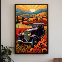 Vintage Journey Through the Countryside Poster